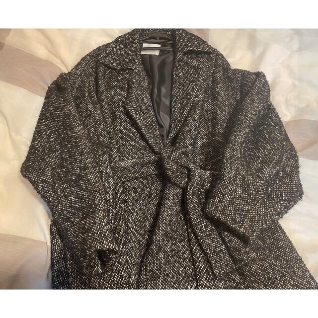 STUDIOUS(ステュディオス)のCLANE   MIX LOOP TWEED BOX COAT  レディースのジャケット/アウター(その他)の商品写真