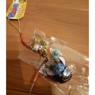 スティッチ(STITCH)のキティちゃん・スティッチのストラップキーホルダー(キャラクターグッズ)