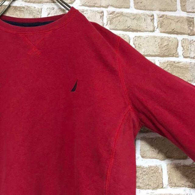 NAUTICA 【ノーティカ】刺繍ロゴスウェット トレーナー 裏起毛 クルーネック 赤 無地の通販 by 購入前に必ずコメント下さい|ノーティカ ならラクマ NAUTICA スウェット 裏起毛 トレーナー 赤