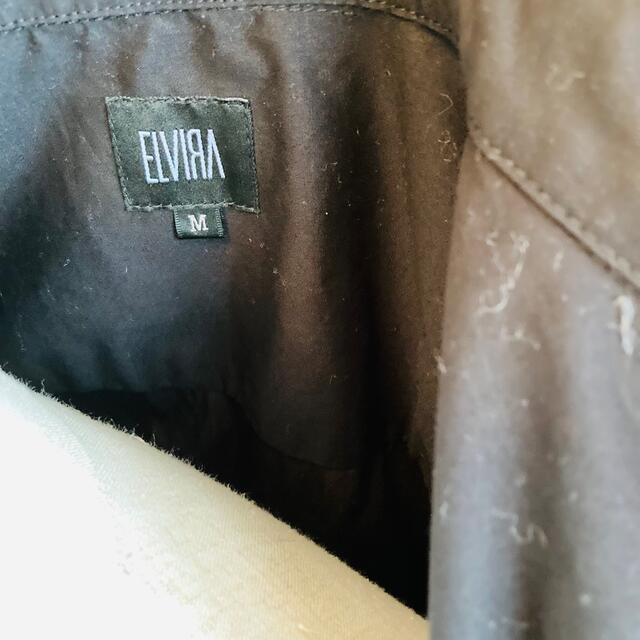 ELVIA(エルヴィア)の【美品】ELVIRA エルビラ 長袖シャツ M ブラック 人気 ロゴ メンズのトップス(Tシャツ/カットソー(七分/長袖))の商品写真