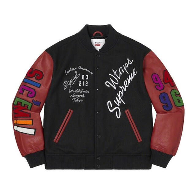 新品Supreme Wtaps VARSITY JACKET  BLACK L