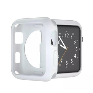 アップルウォッチ(Apple Watch)のAppleWatch7 シリコン　白　45mm  ホワイト　ケース　カバー(その他)