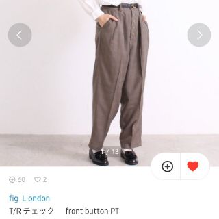 フィグロンドン(fig London)のFig London チェック front button PT(カジュアルパンツ)