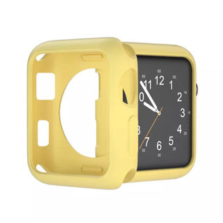 アップルウォッチ(Apple Watch)のAppleWatch7 シリコン　45mm  ケース　カバー　イエロー　黄(その他)