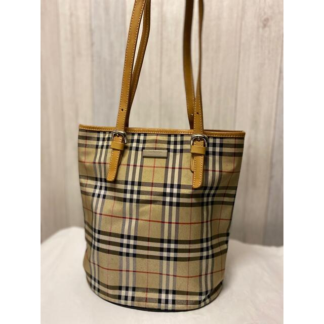 BURBERRY BLUE LABEL(バーバリーブルーレーベル)のバーバリー トートバッグ  ノバチェック　バケツ型　 レディースのバッグ(トートバッグ)の商品写真