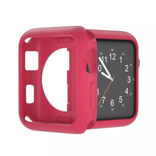 アップルウォッチ(Apple Watch)のAppleWatch7 シリコン　41mm  ケース　カバー　赤　レッド(腕時計)