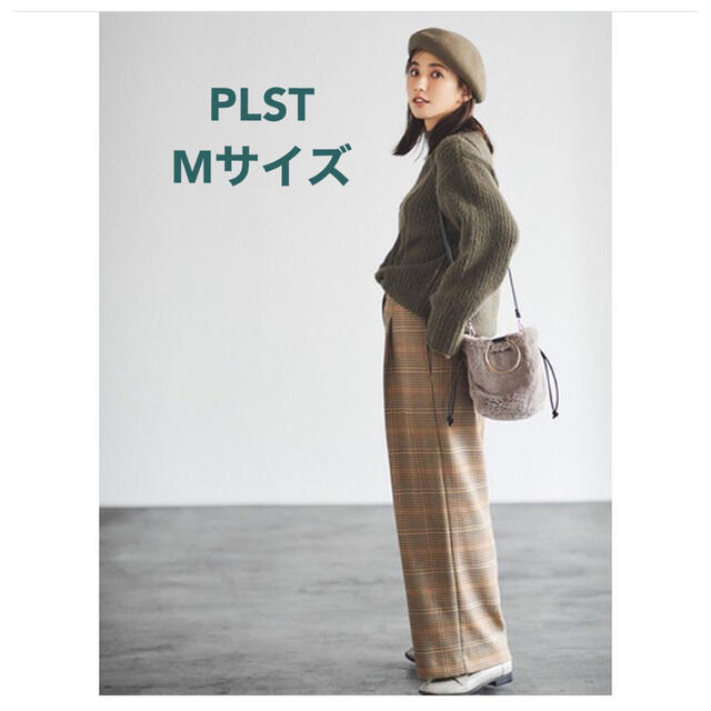 ほぼ新品＊優木まおみさん着 PLST＊暖か ウォームリザーブツイルワイドパンツ