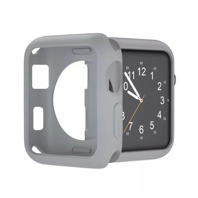 Apple Watch(アップルウォッチ)のAppleWatch7 シリコン　44mm  ケース　カバー　灰　グレー メンズの時計(腕時計(デジタル))の商品写真