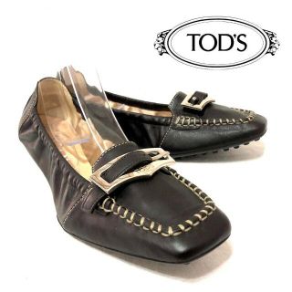 トッズ(TOD'S)のトッズ TOD'S ドライビングシューズ 34 1/2 レザー フラットシューズ(バレエシューズ)