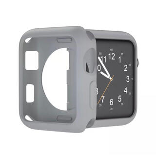 アップルウォッチ(Apple Watch)のAppleWatch7 シリコン　38mm  ケース　カバー　灰　グレー(腕時計)