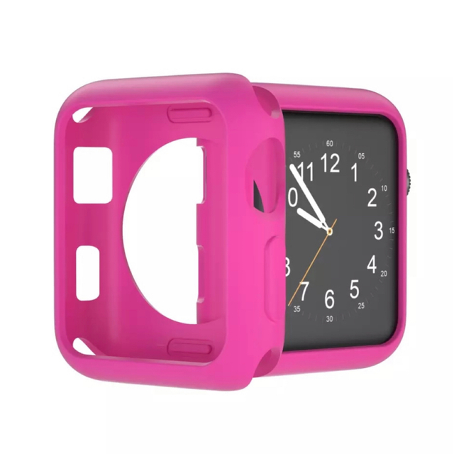 Apple Watch(アップルウォッチ)のAppleWatch7 シリコン　38mm  ケース　カバー　桃　ピンク レディースのファッション小物(腕時計)の商品写真