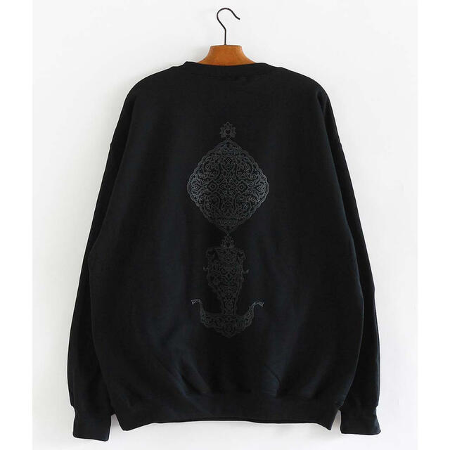 rajabrooke ARABESQUE CREWNECK スウェット 黒