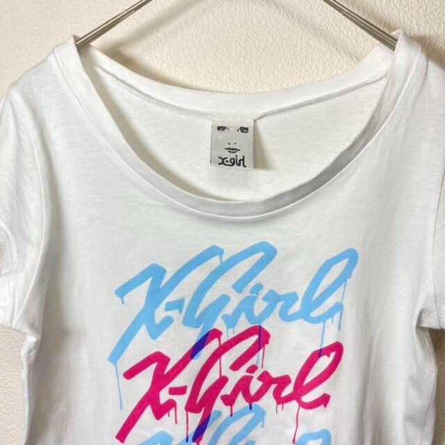 X-girl(エックスガール)のX-girl エックスガール プリントTシャツ Sサイズ レディースのトップス(Tシャツ(半袖/袖なし))の商品写真