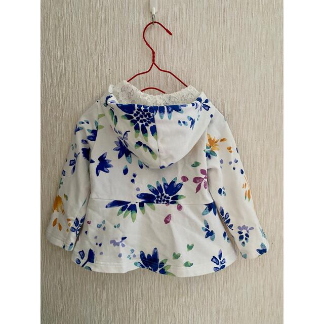 hakka kids(ハッカキッズ)のハッカキッズ 花柄パーカー 90 キッズ/ベビー/マタニティのキッズ服女の子用(90cm~)(ジャケット/上着)の商品写真