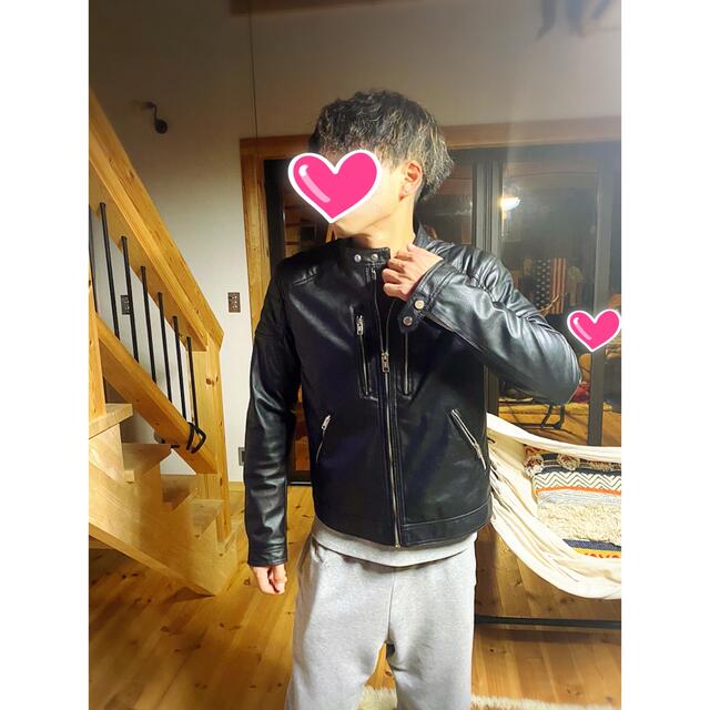H&M - ライダースジャケット ブラックの通販 by キキ☆ララ's shop