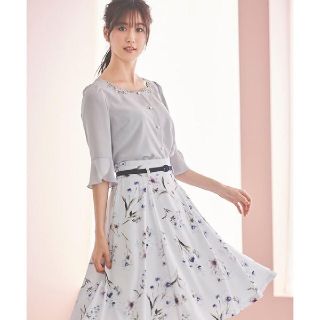 新品レッセパッセ♡フラワープリントフレアスカート