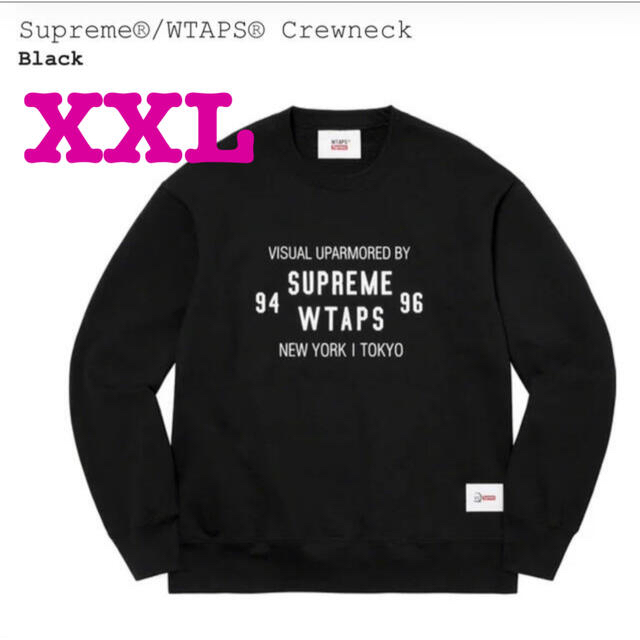 XXLサイズ supreme wtaps  crewneck black