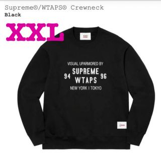 シュプリーム(Supreme)のXXLサイズ supreme wtaps  crewneck black(スウェット)