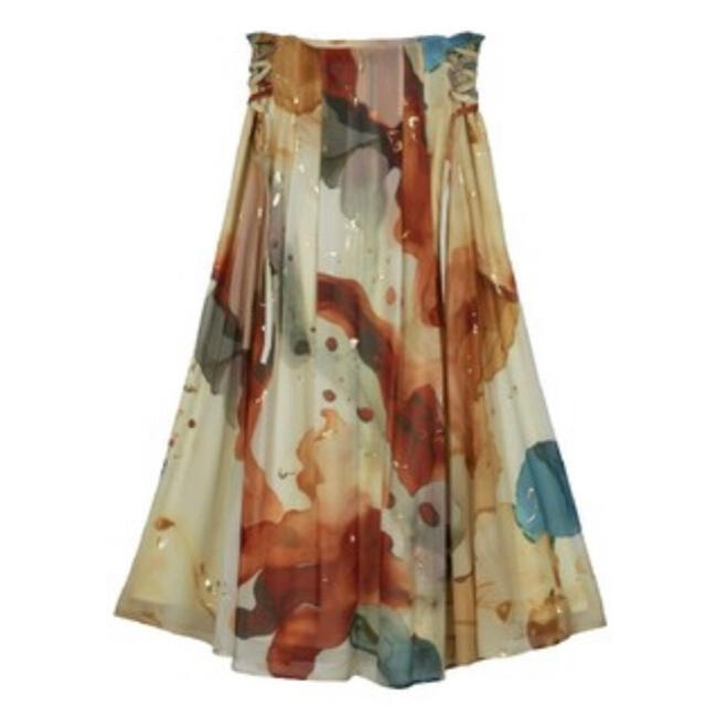 Ameri VINTAGE AMELIA INK ART SKIRT - ロングスカート