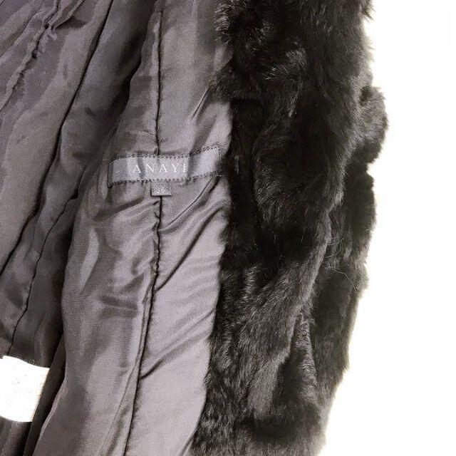 ANAYI(アナイ)の美品　ANAYI アナイ　ファーコート　レッキス　36 S 黒 レディースのジャケット/アウター(毛皮/ファーコート)の商品写真
