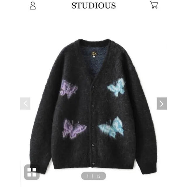 Needles mohair cardigan studious別注 Lサイズ