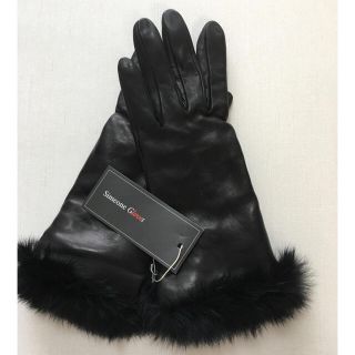 リリベルさま専用 simeone gloves ファー付き革手袋 新品(手袋)