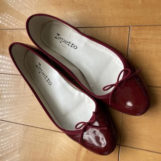 レペット(repetto)の美品　レペットワインレッド38 1/2(バレエシューズ)