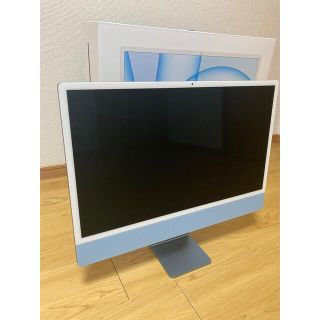 マック(Mac (Apple))の極美品！ imac 24インチ M1 8GB 256GB GPU7コア ブルー(デスクトップ型PC)