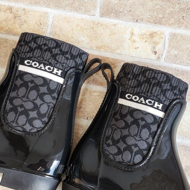 COACH(コーチ)の超美品 コーチ ☆ リビングトン レイン ブーティ 7 レインブーツ サイドゴア レディースの靴/シューズ(レインブーツ/長靴)の商品写真