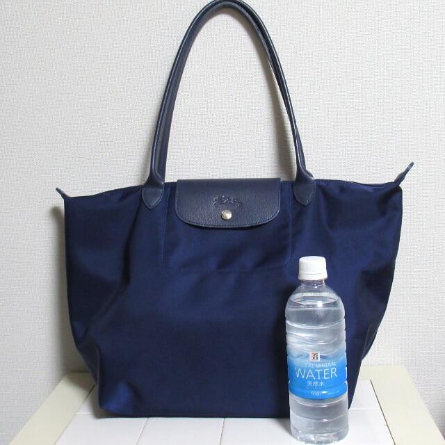 LONGCHAMP - ★LONGCHAMP ロンシャン★ ナイロン トートバッグ  レザー ネイビー