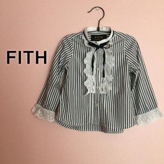 フィス(FITH)のFITH フィス　100 ストライプ　シャツ　ブラウス　リボン　フリル(ブラウス)