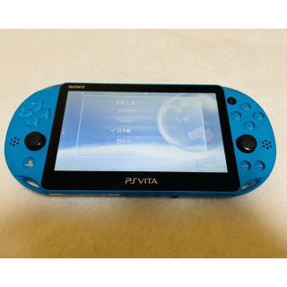 プレイステーションヴィータ(PlayStation Vita)のPSVita PCH-2000 ZA23 本体 アクアブルー 動作確認済み(家庭用ゲーム機本体)