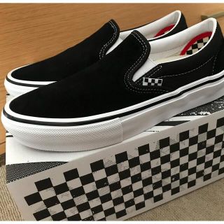 ヴァンズ(VANS)のVANS SKATE SLIP-ON BLACK / WHITE(スニーカー)