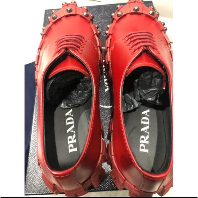 PRADA スタッズ ダービー ウィール シューズ 8 27  モノリス 3