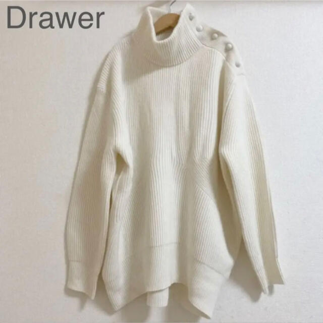 Drawer(ドゥロワー)の新品 Drawer ドゥロワー  カシミヤ　タートルネックニット　ブラミンク  レディースのトップス(ニット/セーター)の商品写真