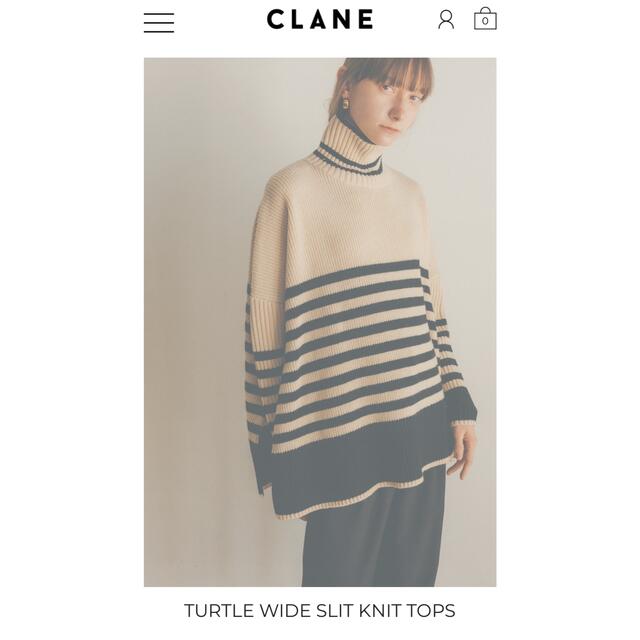 STUDIOUS(ステュディオス)のCLANE クラネ  TURTLE WIDE SLIT KNIT TOPS レディースのトップス(ニット/セーター)の商品写真