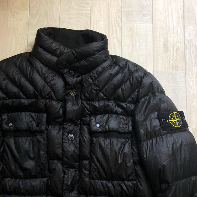 古着女子stone island ガーメントダイ　ダウン　ブラック　黒　Lサイズ