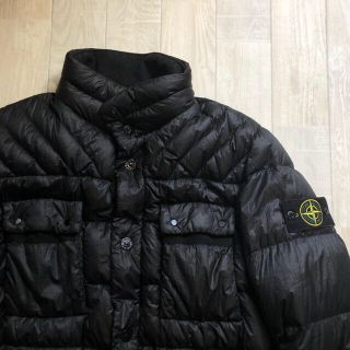 STONE ISLAND - stone island ガーメントダイ ダウン ブラック 黒 L