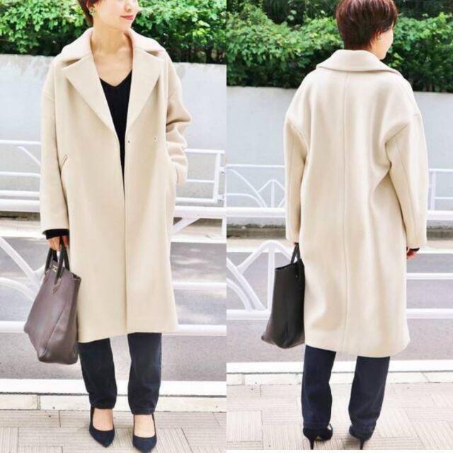 IENA 2018AW MANTECOオーバーチェスターコート 40 ホワイト