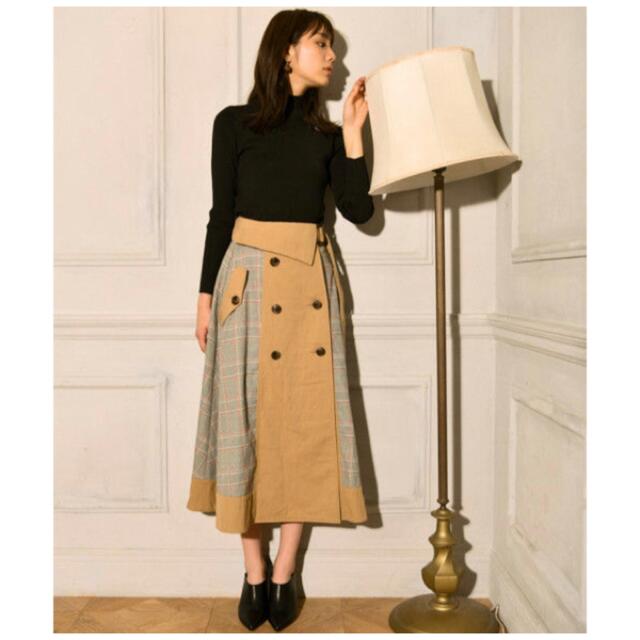 Andemiu CHECK TRENCH SKIRT