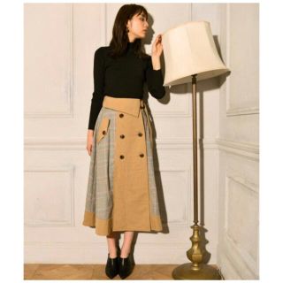 アンデミュウ(Andemiu)のAndemiu CHECK TRENCH SKIRT(ロングスカート)