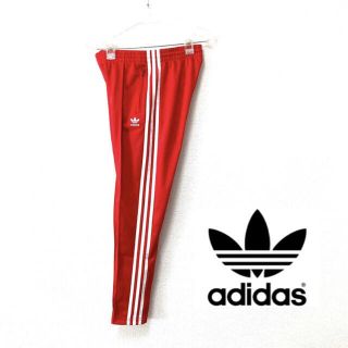 アディダス(adidas)の【超美品】アディダスオリジナルス　トラックパンツ　赤　ロゴ多数　レディース(その他)