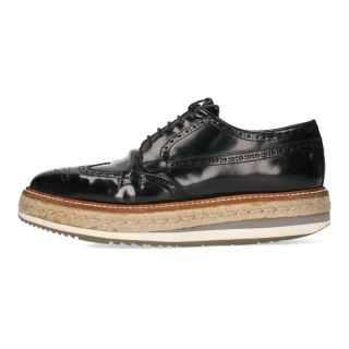 プラダ(PRADA)のプラダ 2EG015 ウィングチップレザーレースアップシューズ 6.5(その他)