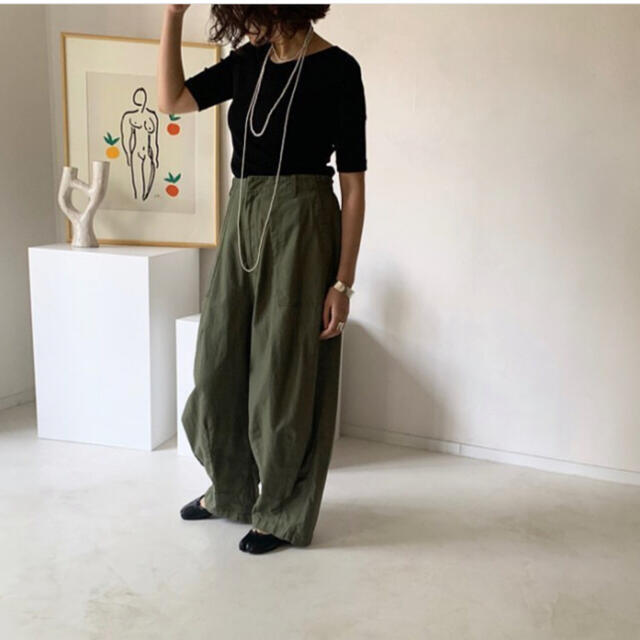 L'Appartement DEUXIEME CLASSE(アパルトモンドゥーズィエムクラス)のにこたろ様専用⭐︎argue vintage cotton twill pant レディースのパンツ(カジュアルパンツ)の商品写真