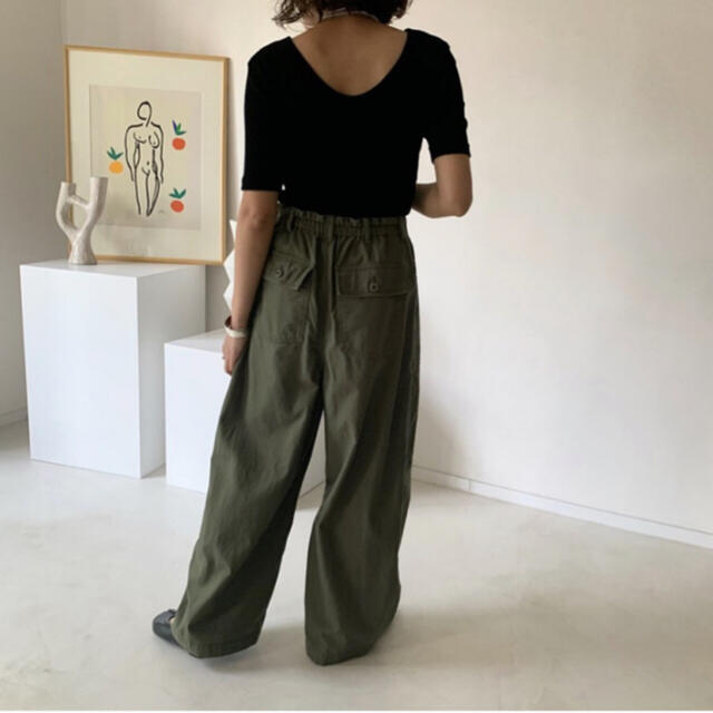 L'Appartement DEUXIEME CLASSE(アパルトモンドゥーズィエムクラス)のにこたろ様専用⭐︎argue vintage cotton twill pant レディースのパンツ(カジュアルパンツ)の商品写真