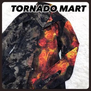 トルネードマート(TORNADO MART)の☆状態良品☆ トルネードマート 長袖 オープンカラーシャツ 花柄 バイカラー(シャツ)