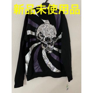 エドハーディー(Ed Hardy)のI-N-C ドクロ　スパンコール　トレーナー　新品　Ｌ(スウェット)