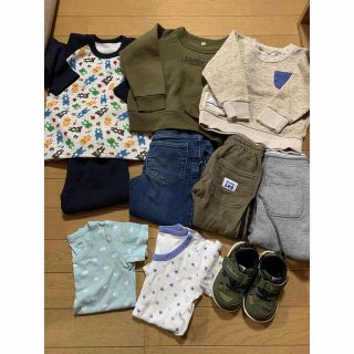 ベビーギャップ(babyGAP)の値下げ　男の子　秋　冬　春　まとめ売り　9点　95 90 トレーナー　パンツ　靴(パンツ/スパッツ)