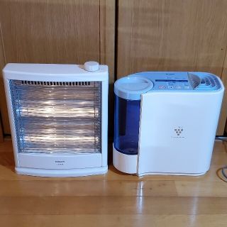 ヤマゼン(山善)のYAMAZEN　山善　電気ストーブ　&　SHARP　気化式　加湿器　　家電製品(電気ヒーター)