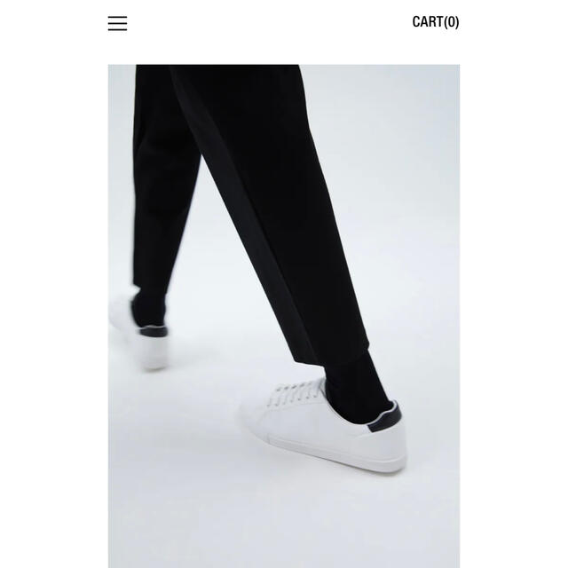 ZARA(ザラ)の新品♪ 今期　ZARA ホワイトスニーカー　40 メンズの靴/シューズ(スニーカー)の商品写真